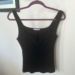 Reformation cropped black v tank